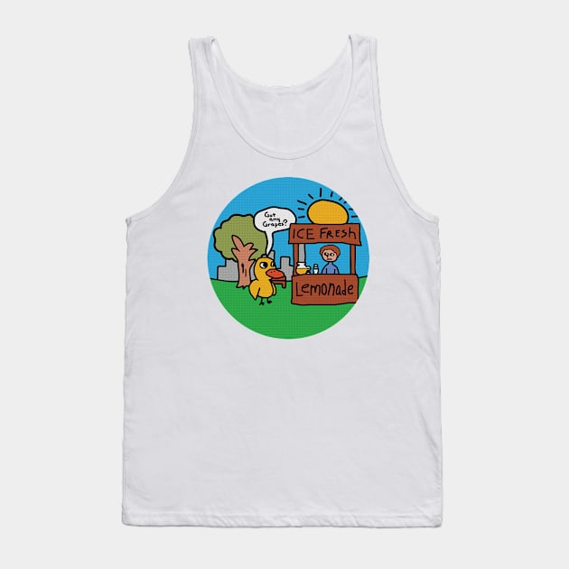 Lemonade Duck Tank Top by Shiyi Studio